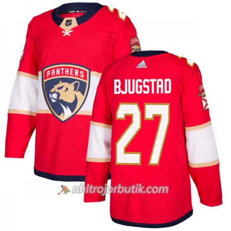 Män Ishockey Florida Panthers Tröja Nick Bjugstad 27 Adidas 2017-2018 Röd Authentic